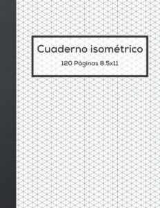 Cuaderno de papel isométrico para dibujar en 3d, dibujos con volumen.