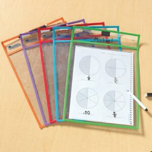 Fundas reutilizables Learning resources con rotuladores de pizarra blanca